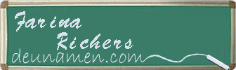 Farina Richers Visitenkarte